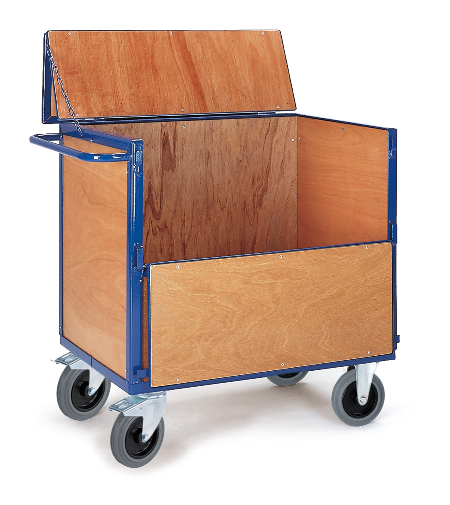 Holzkastenwagen mit Deckel